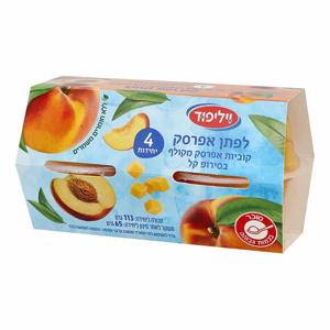 רביעיית לפתן אפרסק בסירופ קל 113גרם
