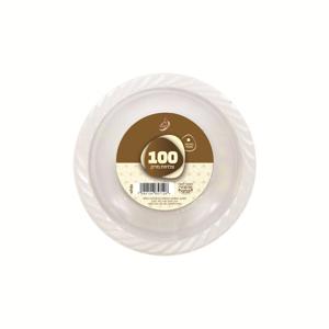 צלחת מרק 100 יח pp לבן, קרם, זהב